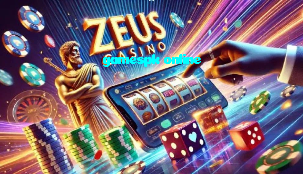 gamespk online casino presented on mobile device in Pakistan with slots and live games